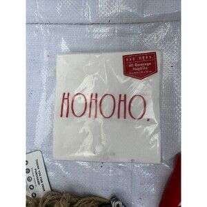 Rae Dunn Ho Ho Ho beverage Napkins set of 40